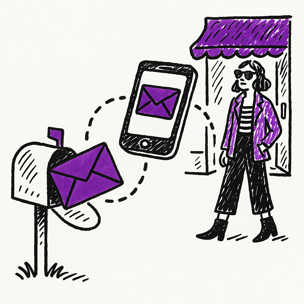 Influencer content bridging digital and physical retail spaces